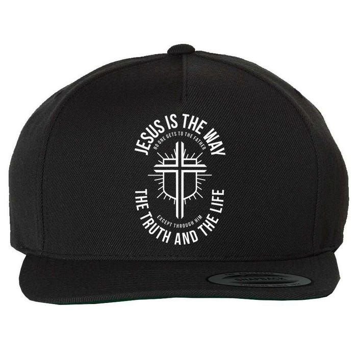 Jesus Is The Way The Truth And The Life Wool Snapback Cap