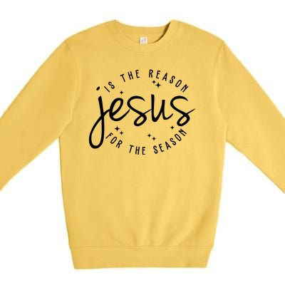 Jesus Is The Reason For The Season Holiday Premium Crewneck Sweatshirt