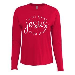 Jesus Is The Reason For The Season Holiday Womens Cotton Relaxed Long Sleeve T-Shirt