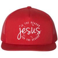 Jesus Is The Reason For The Season Holiday Flat Bill Trucker Hat