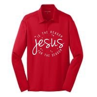 Jesus Is The Reason For The Season Holiday Silk Touch Performance Long Sleeve Polo