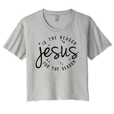 Jesus Is The Reason For The Season Holiday Women's Crop Top Tee