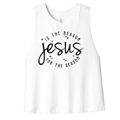 Jesus Is The Reason For The Season Holiday Women's Racerback Cropped Tank