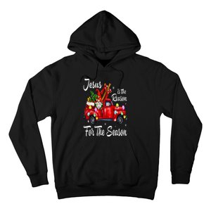 Jesus Is The Reason For The Season Christmas Red Truck Xmas Hoodie