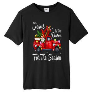 Jesus Is The Reason For The Season Christmas Red Truck Xmas Tall Fusion ChromaSoft Performance T-Shirt