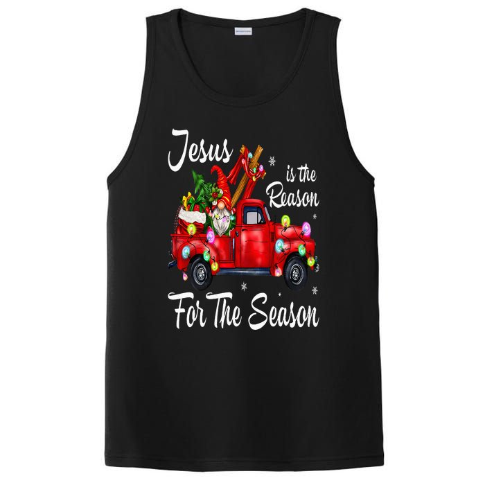 Jesus Is The Reason For The Season Christmas Red Truck Xmas PosiCharge Competitor Tank