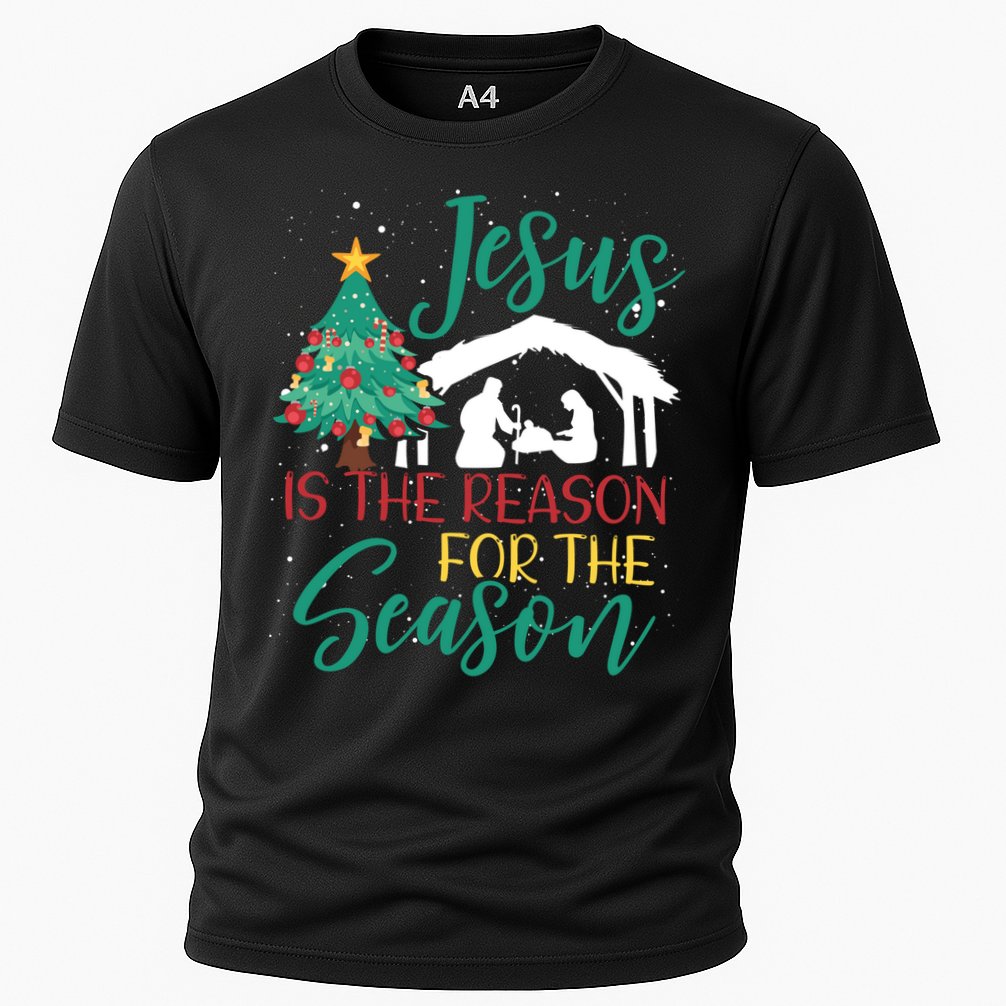 Jesus Is The Reason For The Season Christian Believer Gift Cooling Performance Crew T-Shirt