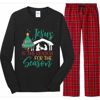 Jesus Is The Reason For The Season Christian Believer Gift Long Sleeve Pajama Set