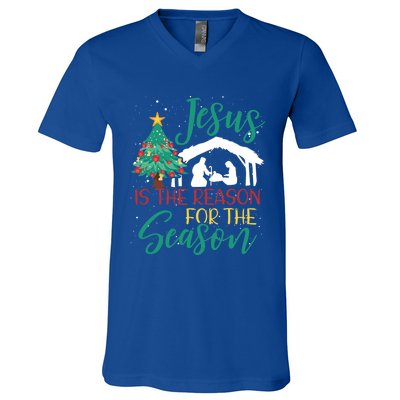 Jesus Is The Reason For The Season Christian Believer Gift V-Neck T-Shirt