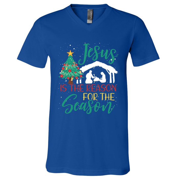 Jesus Is The Reason For The Season Christian Believer Gift V-Neck T-Shirt