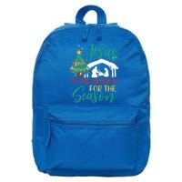 Jesus Is The Reason For The Season Christian Believer Gift 16 in Basic Backpack