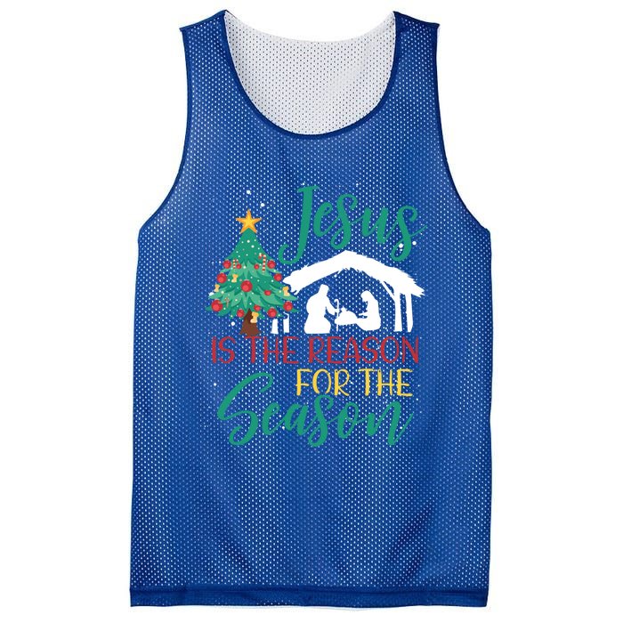 Jesus Is The Reason For The Season Christian Believer Gift Mesh Reversible Basketball Jersey Tank