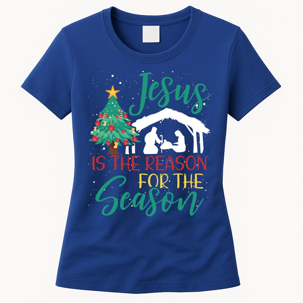 Jesus Is The Reason For The Season Christian Believer Gift Womens T-Shirt