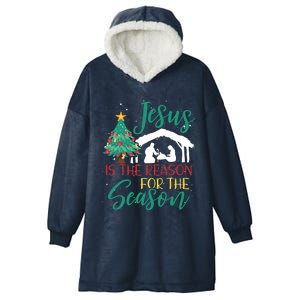 Jesus Is The Reason For The Season Christian Believer Gift Hooded Wearable Blanket