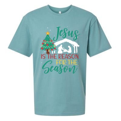 Jesus Is The Reason For The Season Christian Believer Gift Sueded Cloud Jersey T-Shirt