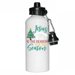 Jesus Is The Reason For The Season Christian Believer Gift Aluminum Water Bottle