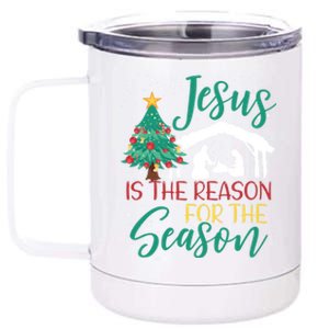 Jesus Is The Reason For The Season Christian Believer Gift 12 oz Stainless Steel Tumbler Cup