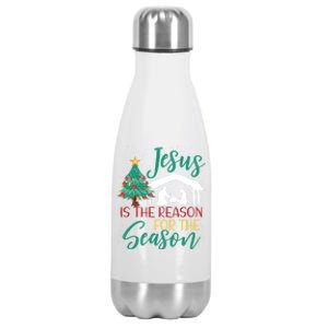 Jesus Is The Reason For The Season Christian Believer Gift Stainless Steel Insulated Water Bottle