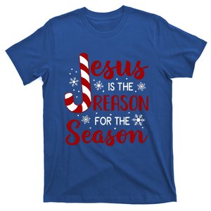 Jesus Is The Reason For The Season Christian Candy Cane Xmas Gift T-Shirt