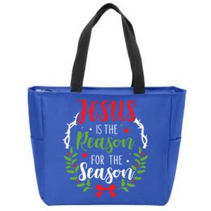 Jesus Is The Reason For The Season Christian Christmas Gift Zip Tote Bag