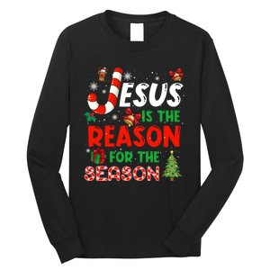 Jesus Is The Reason For The Season Faith Christmas Pajamas Long Sleeve Shirt