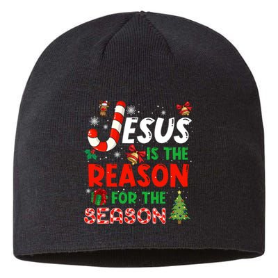 Jesus Is The Reason For The Season Faith Christmas Pajamas Sustainable Beanie