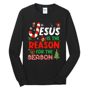 Jesus Is The Reason For The Season Faith Christmas Pajamas Tall Long Sleeve T-Shirt