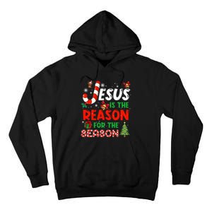 Jesus Is The Reason For The Season Faith Christmas Pajamas Tall Hoodie