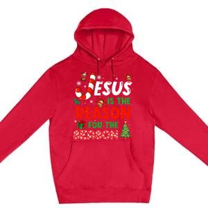 Jesus Is The Reason For The Season Faith Christmas Pajamas Premium Pullover Hoodie