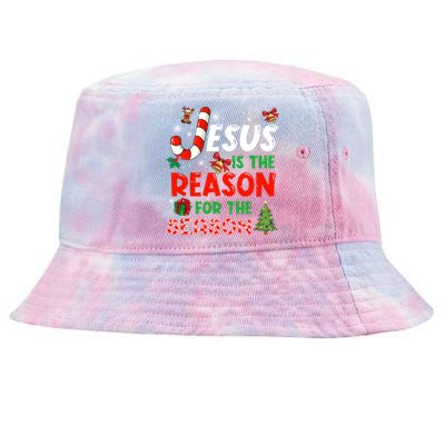 Jesus Is The Reason For The Season Faith Christmas Pajamas Tie-Dyed Bucket Hat