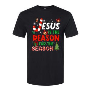 Jesus Is The Reason For The Season Faith Christmas Pajamas Softstyle CVC T-Shirt