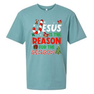 Jesus Is The Reason For The Season Faith Christmas Pajamas Sueded Cloud Jersey T-Shirt