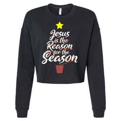 Jesus Is The Reason For The Season Faith Christmas Pajamas Cropped Pullover Crew