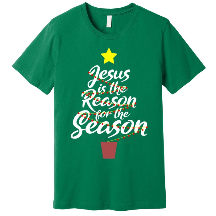 Jesus Is The Reason For The Season Faith Christmas Pajamas Premium T-Shirt