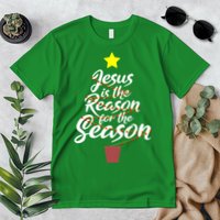 Jesus Is The Reason For The Season Faith Christmas Pajamas Premium T-Shirt
