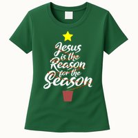 Jesus Is The Reason For The Season Faith Christmas Pajamas Womens T-Shirt