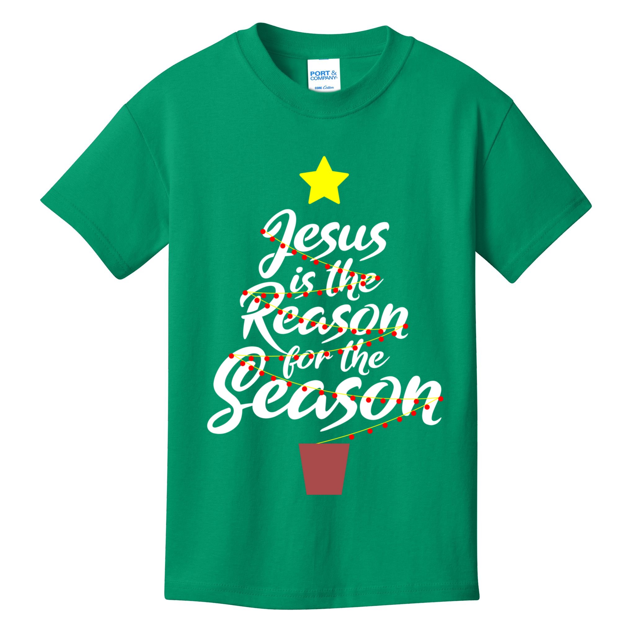Jesus Is The Reason For The Season Faith Christmas Pajamas Kids T-Shirt