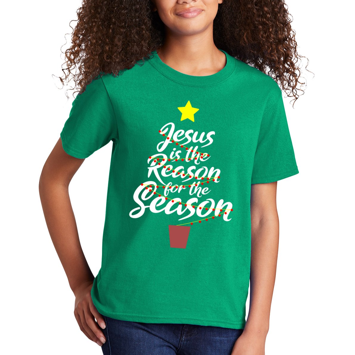 Jesus Is The Reason For The Season Faith Christmas Pajamas Kids T-Shirt