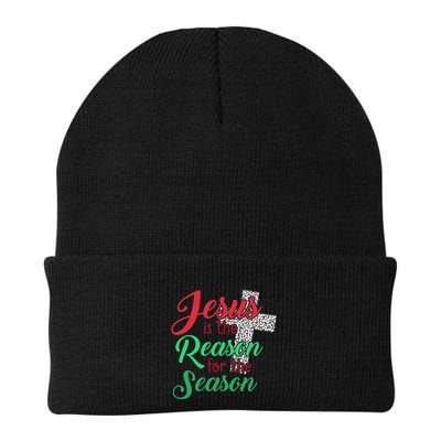 Jesus Is The Reason For The Season Christian Christmas Quote Gift Beanie