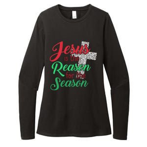 Jesus Is The Reason For The Season Christian Christmas Quote Gift Womens CVC Long Sleeve Shirt