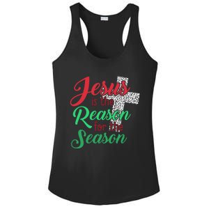 Jesus Is The Reason For The Season Christian Christmas Quote Gift Ladies PosiCharge Competitor Racerback Tank