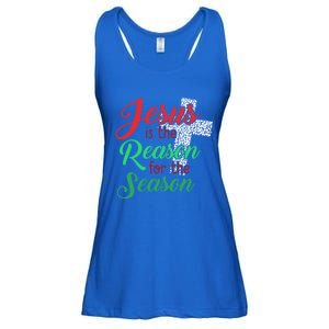 Jesus Is The Reason For The Season Christian Christmas Quote Gift Ladies Essential Flowy Tank