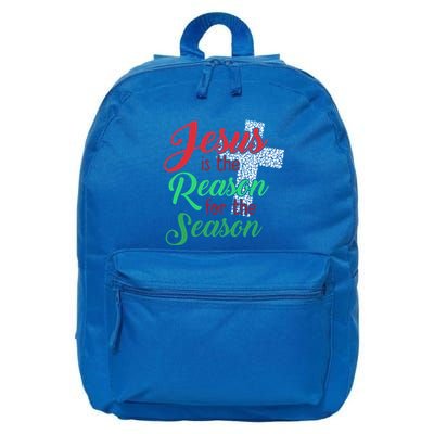 Jesus Is The Reason For The Season Christian Christmas Quote Gift 16 in Basic Backpack