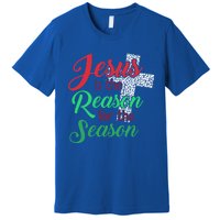 Jesus Is The Reason For The Season Christian Christmas Quote Gift Premium T-Shirt