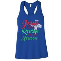 Jesus Is The Reason For The Season Christian Christmas Quote Gift Women's Racerback Tank