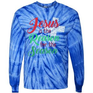 Jesus Is The Reason For The Season Christian Christmas Quote Gift Tie-Dye Long Sleeve Shirt