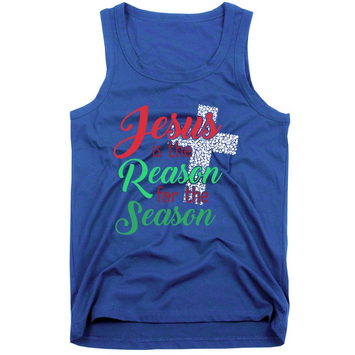 Jesus Is The Reason For The Season Christian Christmas Quote Gift Tank Top