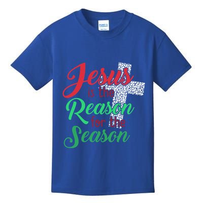 Jesus Is The Reason For The Season Christian Christmas Quote Gift Kids T-Shirt