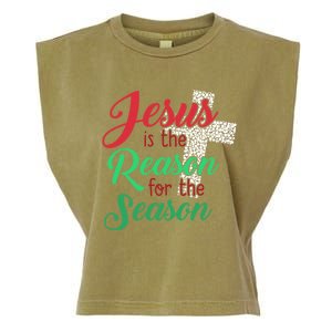 Jesus Is The Reason For The Season Christian Christmas Quote Gift Garment-Dyed Women's Muscle Tee