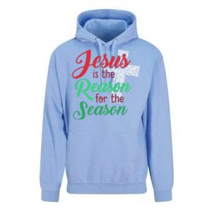 Jesus Is The Reason For The Season Christian Christmas Quote Gift Unisex Surf Hoodie